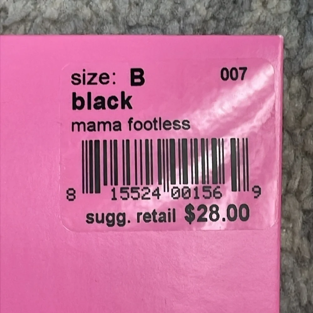 Mama Spanx Maternity Footless Pantyhose Black Smoothing Shaping Sz B